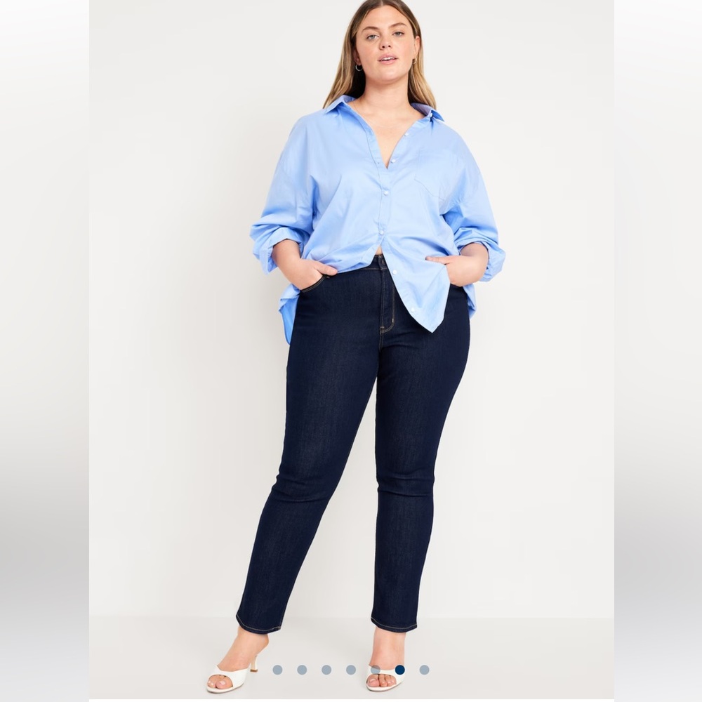 NWT Old Navy High-Waisted Wow Straight Ankle Jeans. Dark wash. Size 20